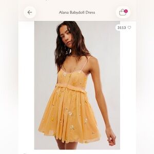 Free People Orange Babydoll Dress